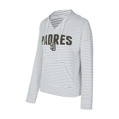 San Diego Padres Concepts Sport Women's Liftoff Striped V-Neck Hoodie Near Me
