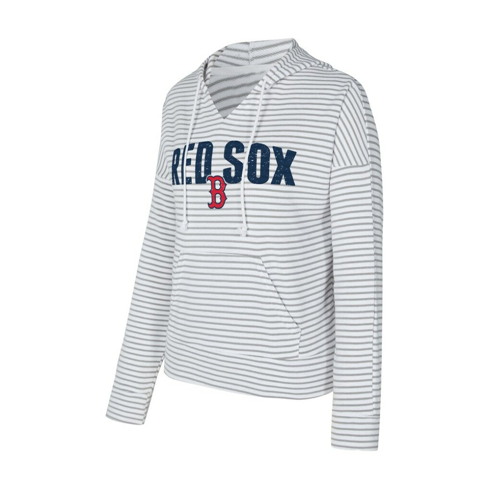 Boston Red Sox Concepts Sport Women's Liftoff Striped V-Neck Hoodie for sale