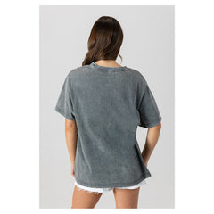 Cincinnati Bengals Gameday Couture Women's Oversized Classic Grind Washed T-Shirt Gray - NFL