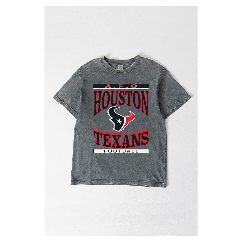 Houston Texans Gameday Couture Women's Oversized Classic Grind Washed T-Shirt Gray - NFL