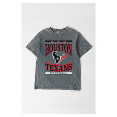 Houston Texans Gameday Couture Women's Oversized Classic Grind Washed T-Shirt Gray - NFL