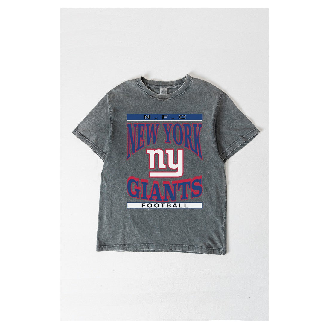 New York Giants Gameday Couture Women's Oversized Classic Grind Washed T-Shirt Gray - NFL
