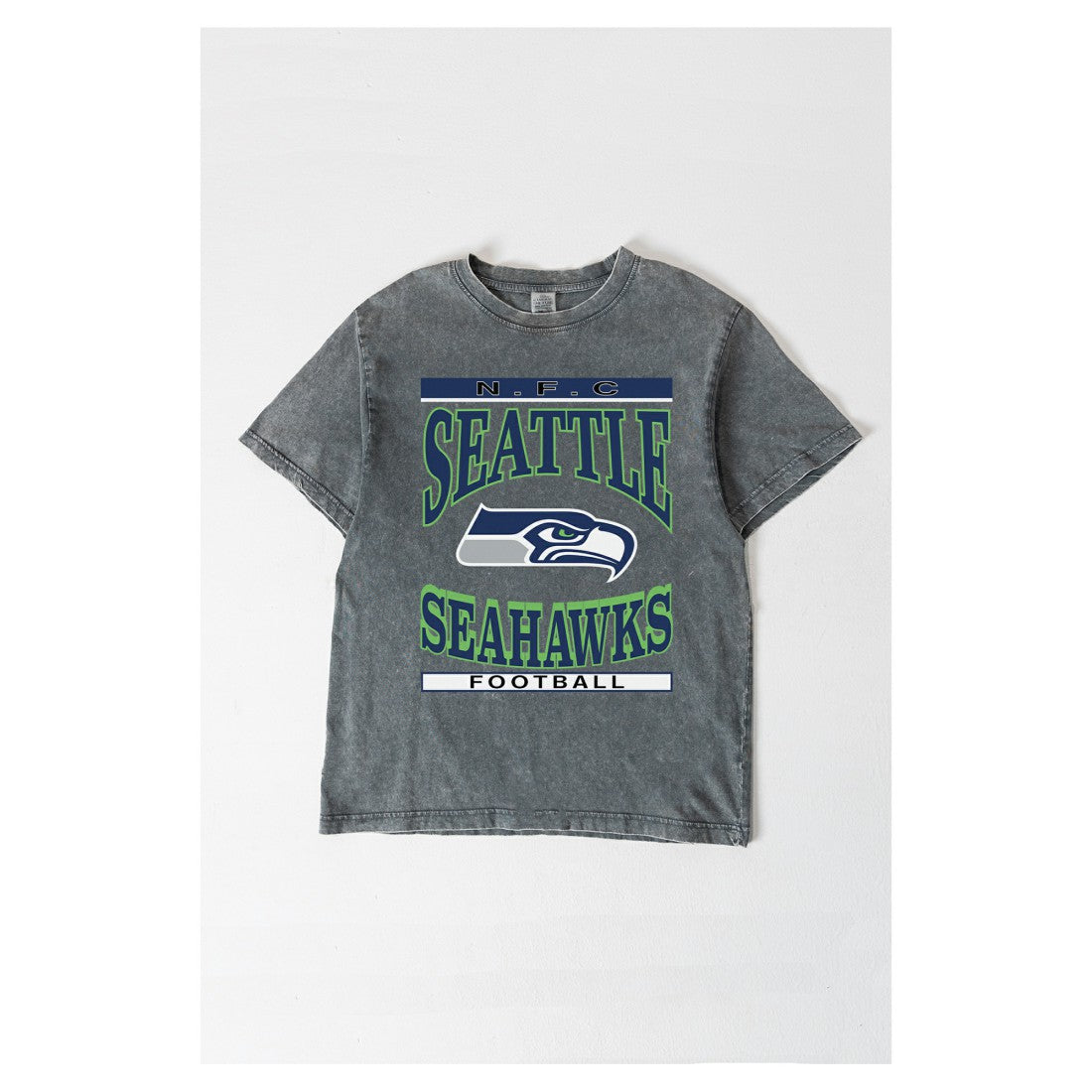 Seattle Seahawks Gameday Couture Women's Oversized Classic Grind Washed T-Shirt Gray - NFL