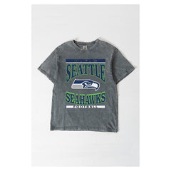 Seattle Seahawks Gameday Couture Women's Oversized Classic Grind Washed T-Shirt Gray - NFL