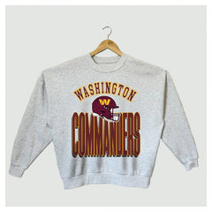 Washington Commanders Gameday Couture Women's Fierce Focus Premium Oversized Fleece Pullover Sweatshirt Ash - NFL
