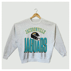 Jacksonville Jaguars Gameday Couture Women's Fierce Focus Premium Oversized Fleece Pullover Sweatshirt Ash - NFL