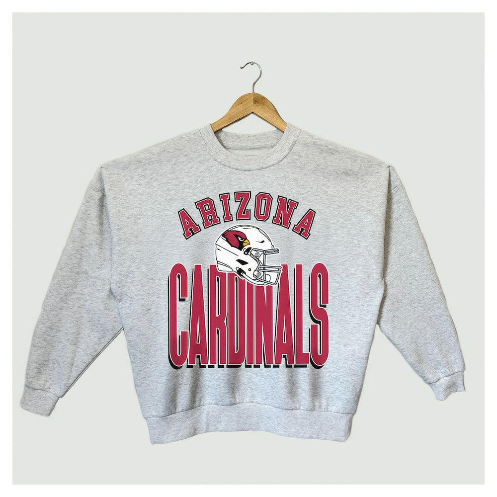 Arizona Cardinals Gameday Couture Women's Fierce Focus Premium Oversized Fleece Pullover Sweatshirt Ash - NFL