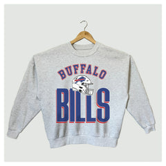 Buffalo Bills Gameday Couture Women's Fierce Focus Premium Oversized Fleece Pullover Sweatshirt Ash - NFL