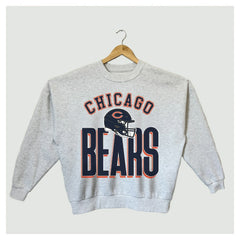 Chicago Bears Gameday Couture Women's Fierce Focus Premium Oversized Fleece Pullover Sweatshirt Ash - NFL
