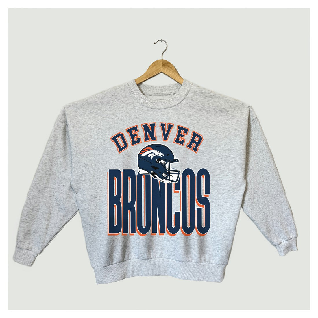 Denver Broncos Gameday Couture Women's Fierce Focus Premium Oversized Fleece Pullover Sweatshirt Ash - NFL