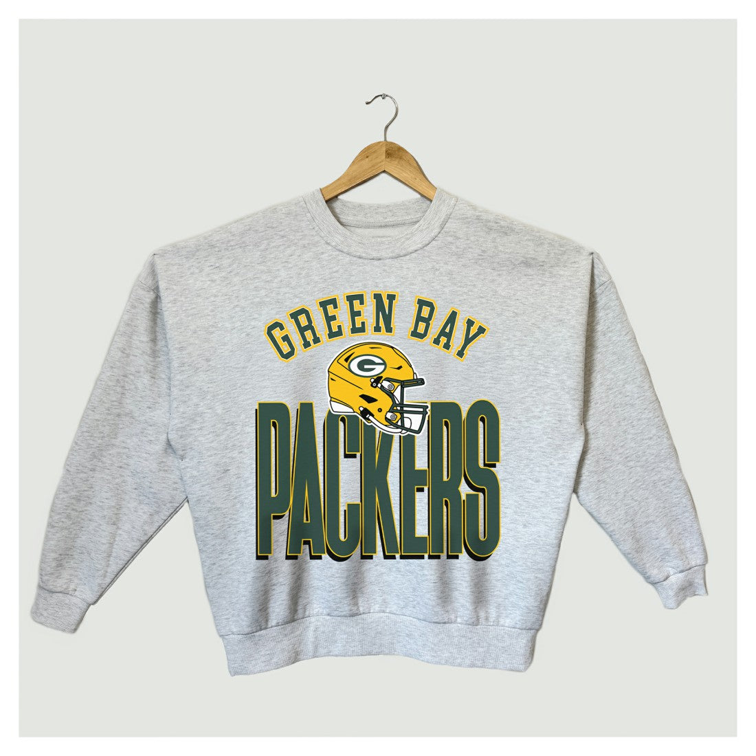 Green Bay Packers Gameday Couture Women's Fierce Focus Premium Oversized Fleece Pullover Sweatshirt Ash - NFL
