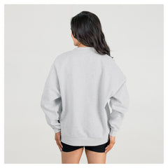 Kansas City Chiefs Gameday Couture Women's Fierce Focus Premium Oversized Fleece Pullover Sweatshirt Ash - NFL