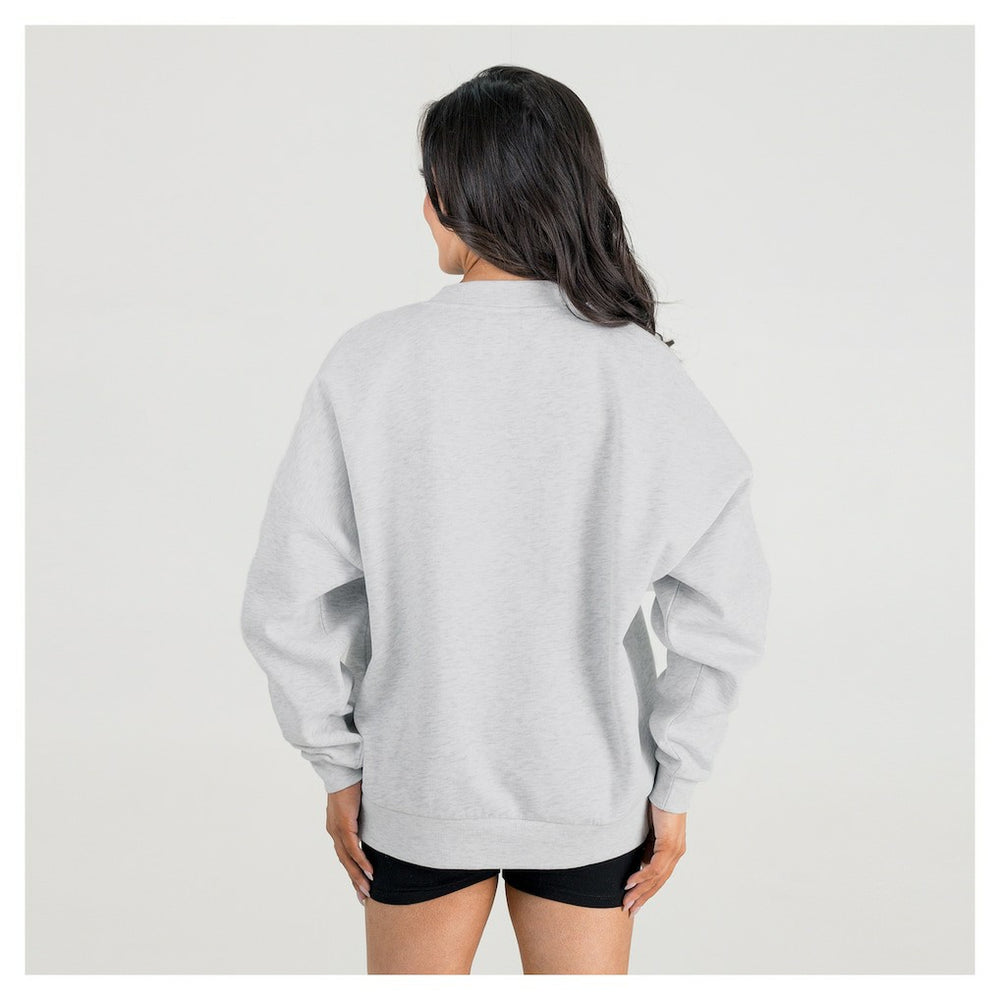 Seattle Seahawks Gameday Couture Women's Fierce Focus Premium Oversized Fleece Pullover Sweatshirt Ash - NFL