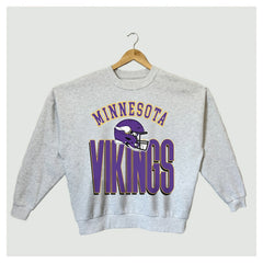 Minnesota Vikings Gameday Couture Women's Fierce Focus Premium Oversized Fleece Pullover Sweatshirt Ash - NFL