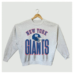 New York Giants Gameday Couture Women's Fierce Focus Premium Oversized Fleece Pullover Sweatshirt Ash - NFL