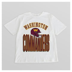 Washington Commanders Gameday Couture Women's Oversized Classic Fierce Focus T-Shirt White - NFL