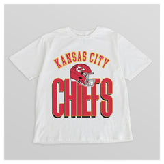 Kansas City Chiefs Gameday Couture Women's Oversized Classic Fierce Focus T-Shirt White - NFL