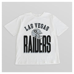 Las Vegas Raiders Gameday Couture Women's Oversized Classic Fierce Focus T-Shirt White - NFL