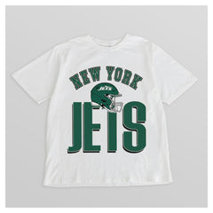 New York Jets Gameday Couture Women's Oversized Classic Fierce Focus T-Shirt White - NFL