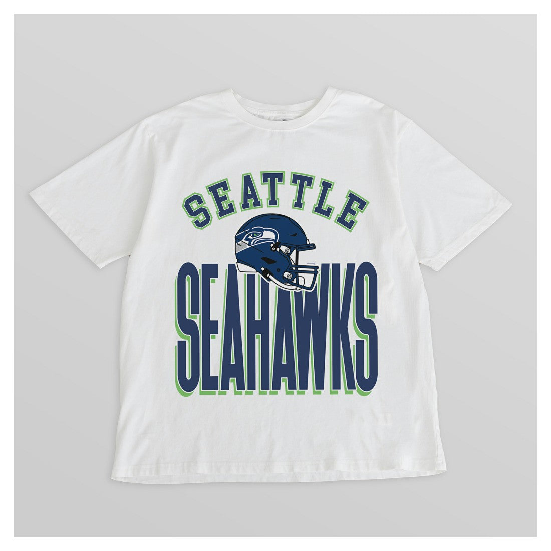 Seattle Seahawks Gameday Couture Women's Oversized Classic Fierce Focus T-Shirt White - NFL