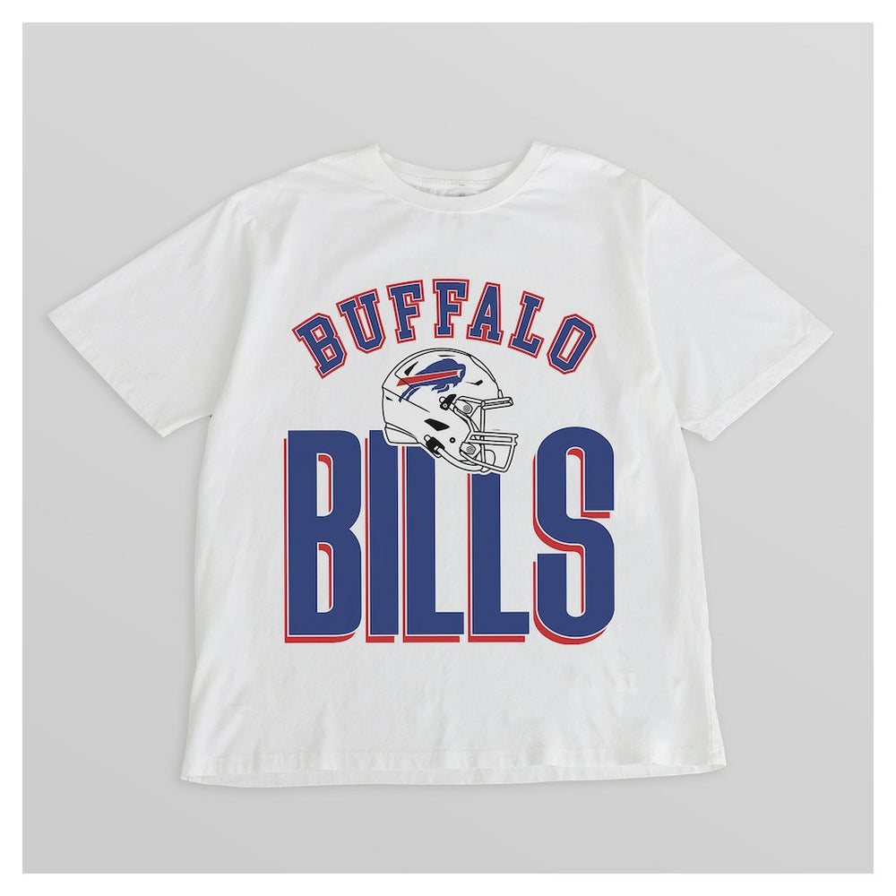 Buffalo Bills Gameday Couture Women's Oversized Classic Fierce Focus T-Shirt White - NFL