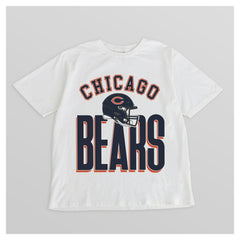 Chicago Bears Gameday Couture Women's Oversized Classic Fierce Focus T-Shirt White - NFL