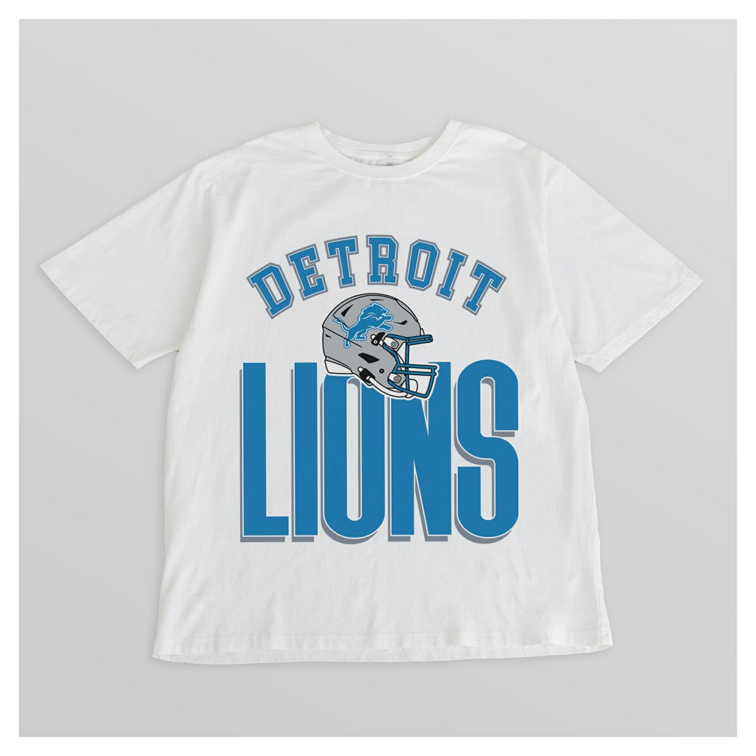 Detroit Lions Gameday Couture Women's Oversized Classic Fierce Focus T-Shirt White - NFL