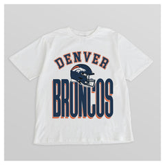 Denver Broncos Gameday Couture Women's Oversized Classic Fierce Focus T-Shirt White - NFL