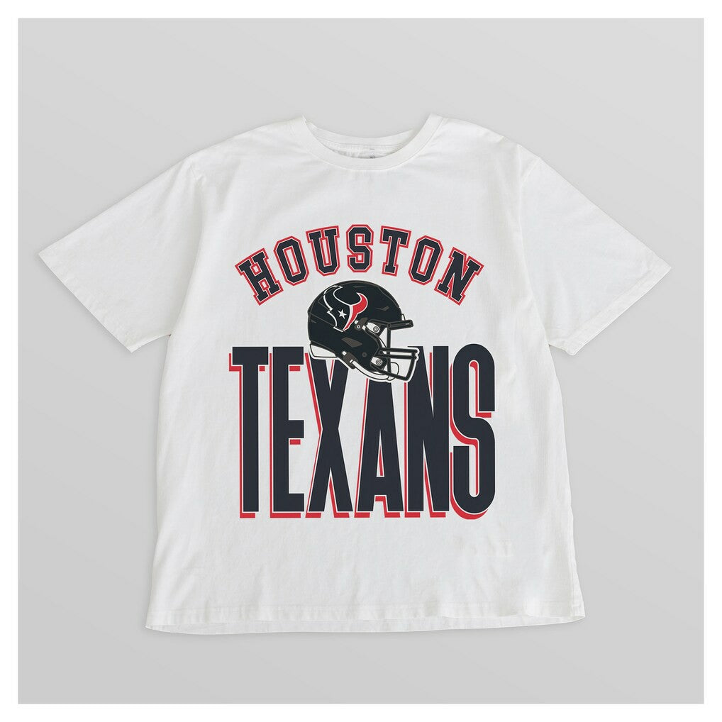 Houston Texans Gameday Couture Women's Oversized Classic Fierce Focus T-Shirt White - NFL