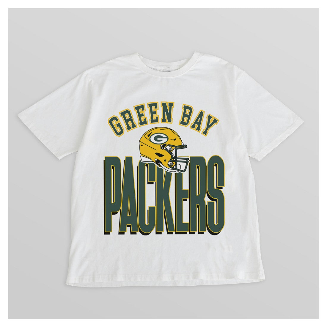 Green Bay Packers Gameday Couture Women's Oversized Classic Fierce Focus T-Shirt White - NFL