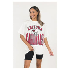 Arizona Cardinals Gameday Couture Women's Oversized Classic Fierce Focus T-Shirt White - NFL