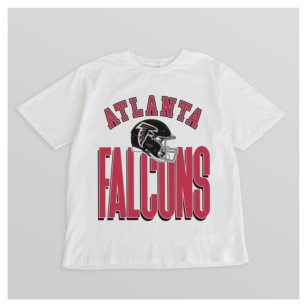 Atlanta Falcons Gameday Couture Women's Oversized Classic Fierce Focus T-Shirt White - NFL
