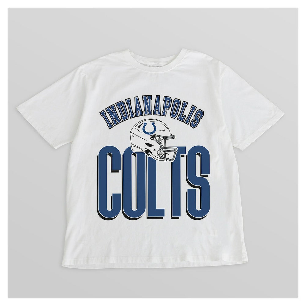 Indianapolis Colts Gameday Couture Women's Oversized Classic Fierce Focus T-Shirt White - NFL