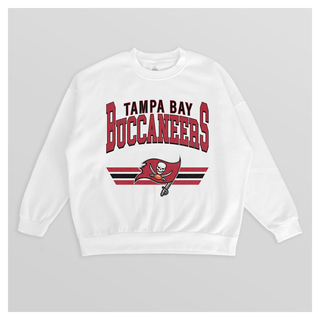 Tampa Bay Buccaneers Gameday Couture Women's Swift Strike Premium Oversized Fleece Pullover Sweatshirt White - NFL