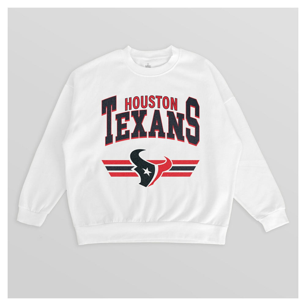 Houston Texans Gameday Couture Women's Swift Strike Premium Oversized Fleece Pullover Sweatshirt White - NFL