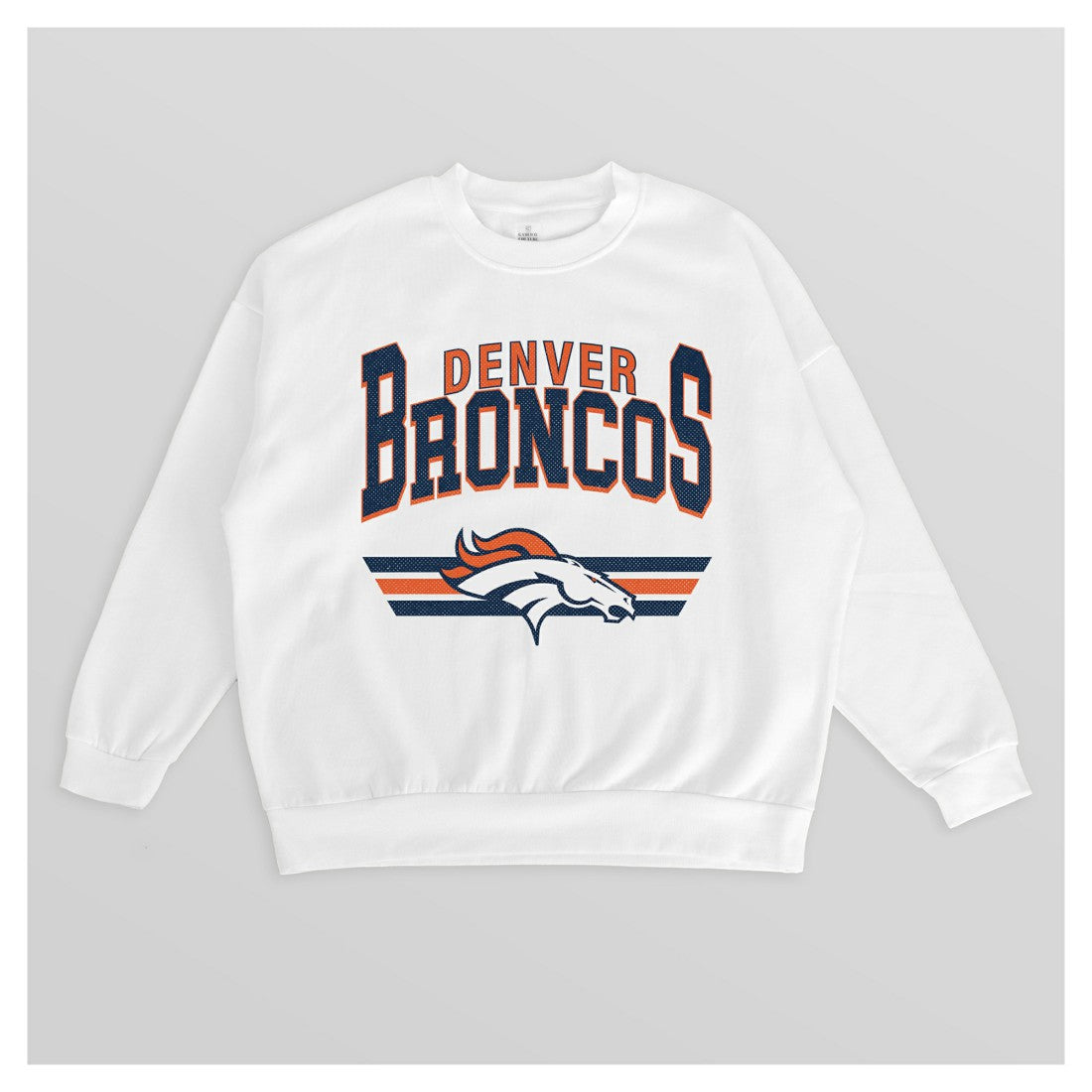Denver Broncos Gameday Couture Women's Swift Strike Premium Oversized Fleece Pullover Sweatshirt White - NFL