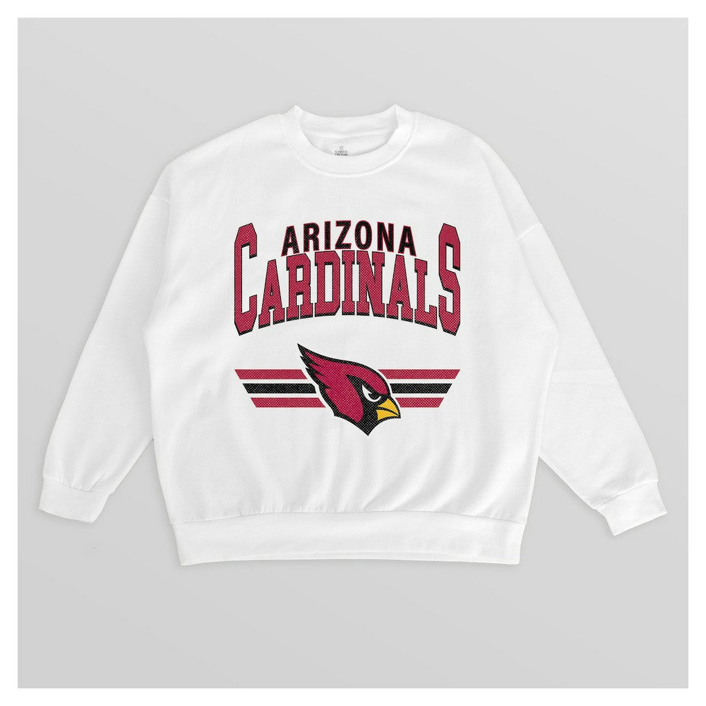 Arizona Cardinals Gameday Couture Women's Swift Strike Premium Oversized Fleece Pullover Sweatshirt White - NFL
