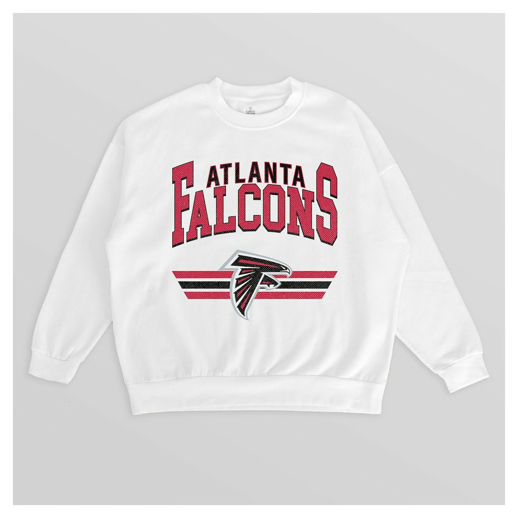 Atlanta Falcons Gameday Couture Women's Swift Strike Premium Oversized Fleece Pullover Sweatshirt White - NFL