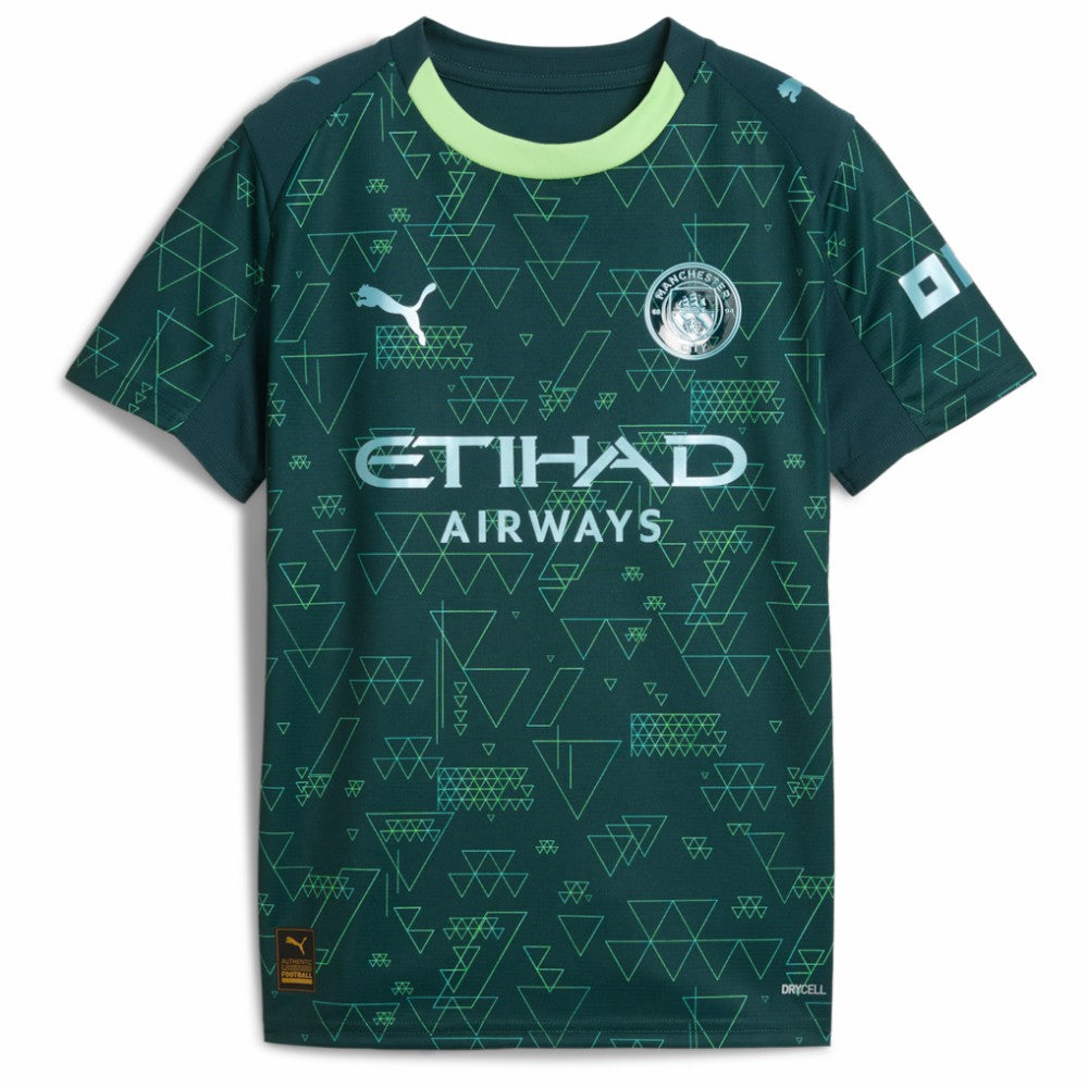 Puma Manchester City x EA SPORTS FC Youth 2025/26 Fourth Jerseys - Green