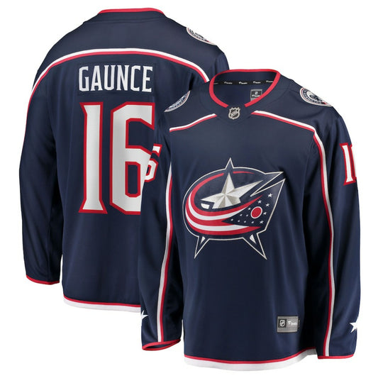 Brendan Gaunce Columbus Blue Jackets Fanatics Home Breakaway Jersey - Navy | NHL Jerseys