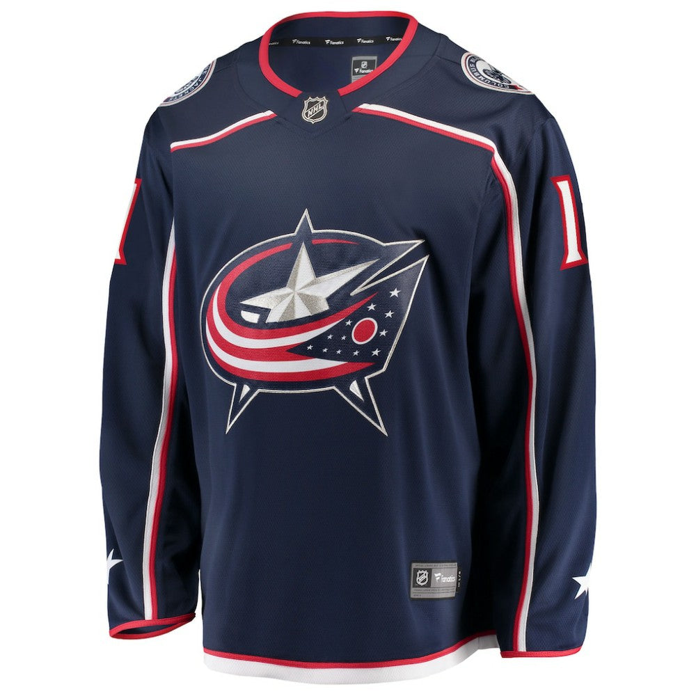 Miles Wood Columbus Blue Jackets Fanatics Home Breakaway Jersey - Navy | NHL Jerseys