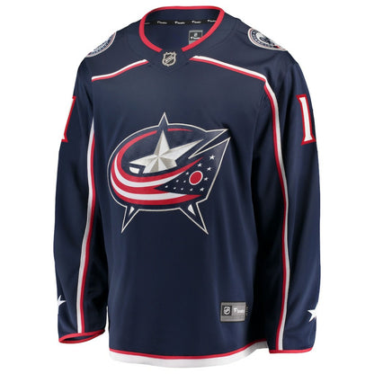 Miles Wood Columbus Blue Jackets Fanatics Home Breakaway Jersey - Navy | NHL Jerseys