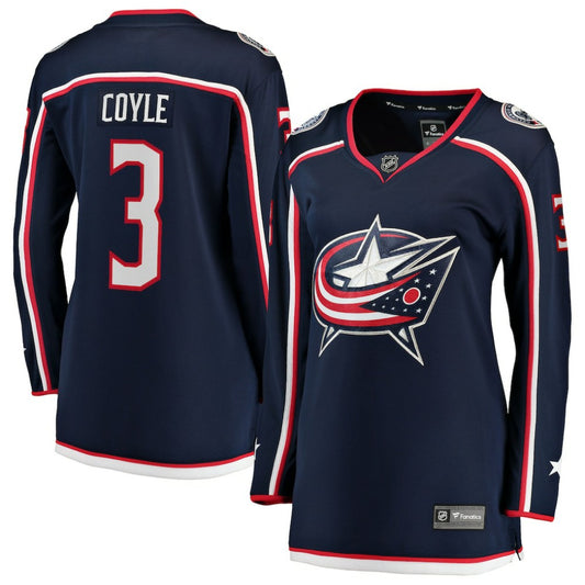 Charlie Coyle Columbus Blue Jackets Fanatics Women's Home Breakaway Jersey - Navy | NHL Jerseys