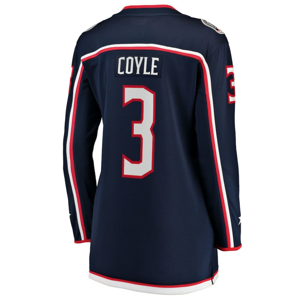 Charlie Coyle Columbus Blue Jackets Fanatics Women's Home Breakaway Jersey - Navy | NHL Jerseys