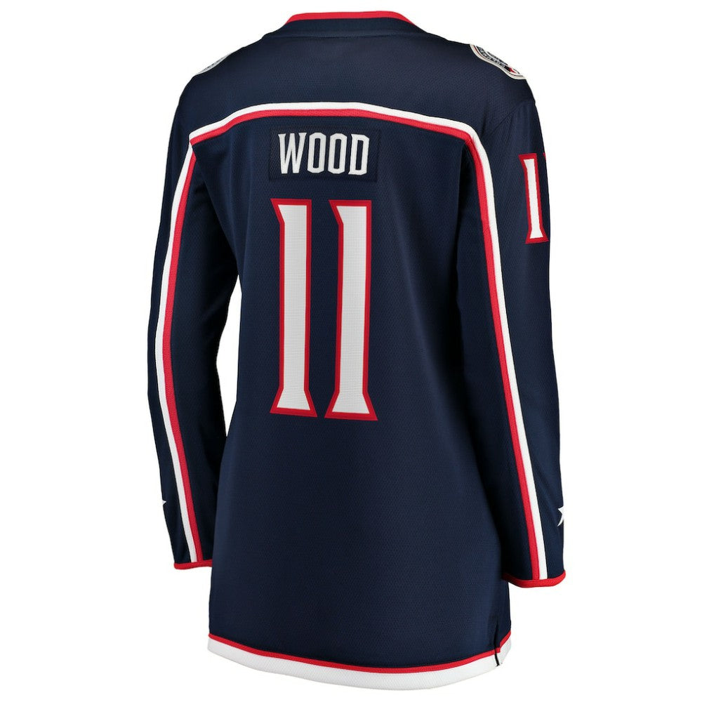 Miles Wood Columbus Blue Jackets Fanatics Women's Home Breakaway Jersey - Navy | NHL Jerseys