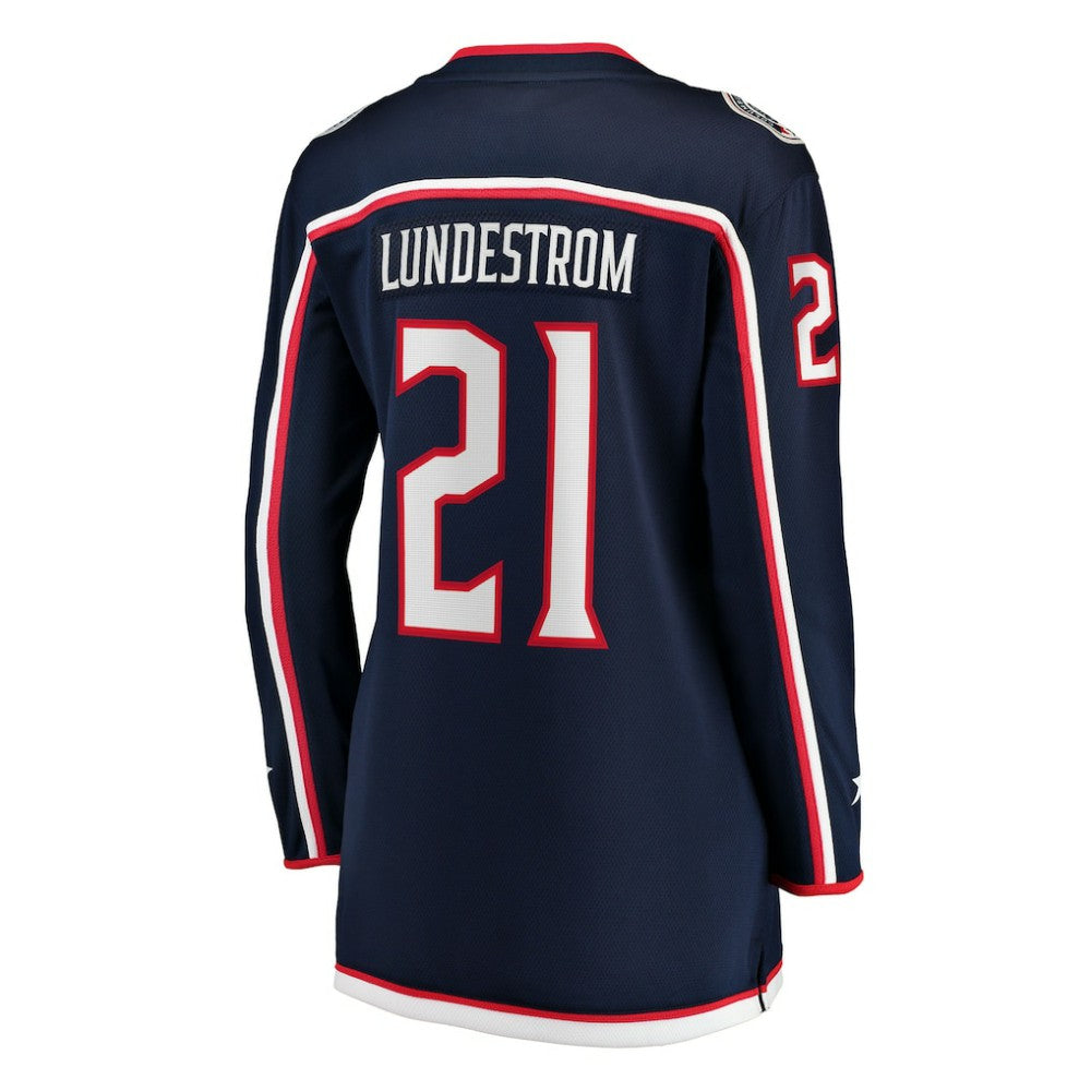 Isac Lundestrom Columbus Blue Jackets Fanatics Women's Home Breakaway Jersey - Navy | NHL Jerseys