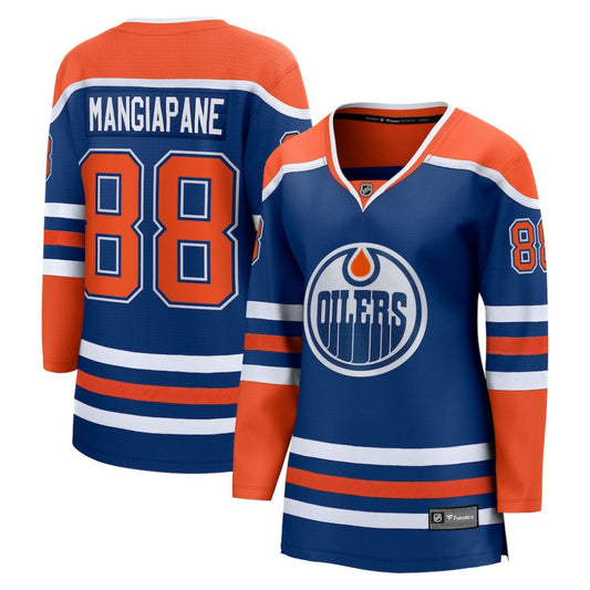 Andrew Mangiapane Edmonton Oilers Fanatics Women's Home Breakaway Jersey - Royal | NHL Jerseys
