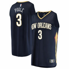 Fanatics - Jordan Poole New Orleans Pelicans Youth Fast Break Replica Jersey - Navy - Icon Edition