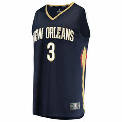 Fanatics - Jordan Poole New Orleans Pelicans Youth Fast Break Replica Jersey - Navy - Icon Edition