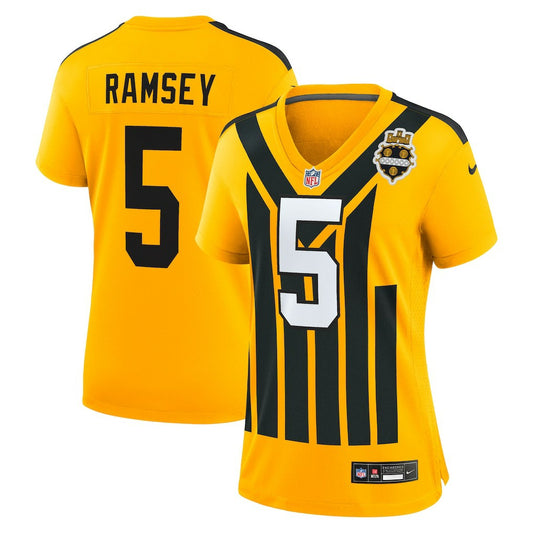 Jalen Ramsey Pittsburgh Steelers Women's Alternate 1933 Throwback Game Jersey - Gold | NFL Jerseys